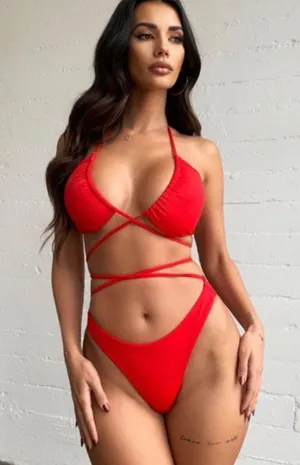 Tiger Mist Red One Piece Swim thumbnail 3
