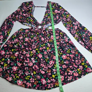 The Drop x Lauravanessa NWT Floral Cutout Mini Dress Black‎ Multi Size M thumbnail 10