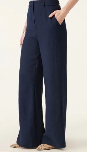 OGL Move Women's Wide Leg Pants Size XS Elastic Waist Comfortable Casual Blue thumbnail 1