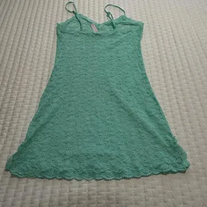 Victoria’s Secret Lace Sheer Lingerie Slip Dress Sz M Medium Teal Green thumbnail 9