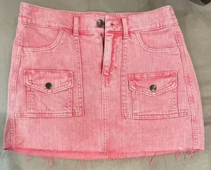 Aerie Pink Demin Mini Skirt Size XS‎ thumbnail 1