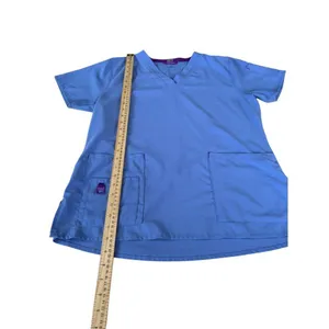 Carhartt Force Womens Scrub Top Medium Blue Short Sleeve V-Neck With Pockets thumbnail 8