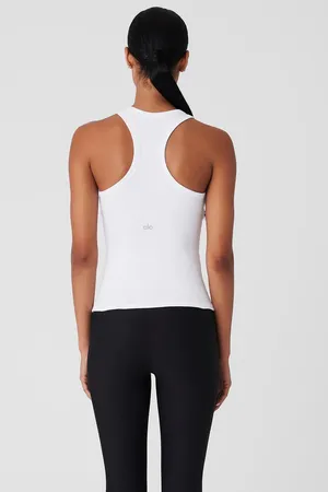 Alo Yoga white Ribbed Devoted Tank XS NWT thumbnail 2
