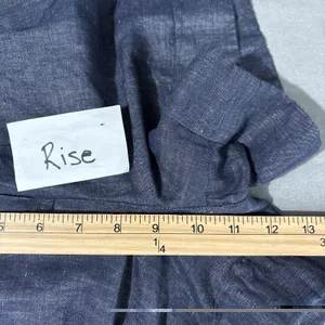 Express Chambray Linen Denim Short Size 12 Pleated Dark Blue Jean Mini 4" Preppy thumbnail 11