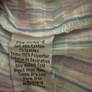 Johnny Was Malo Puff Sleeve Blouse S NWT Lavender Plaid thumbnail 5