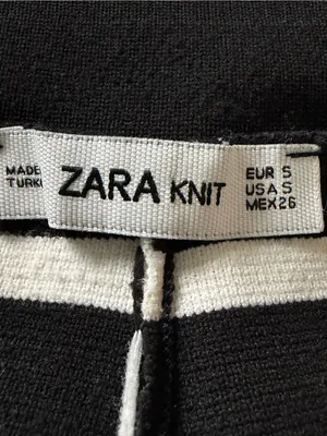 ZARA Black & White Striped Women’s Stretch Knit Pull-On Shorts Small thumbnail 4