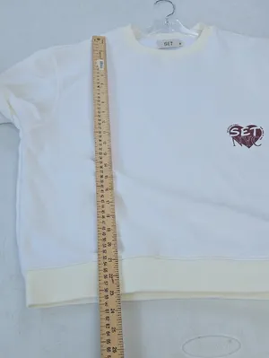 SET Active NYC Heart Graphic Crewneck Sweatshirt White Size S thumbnail 9