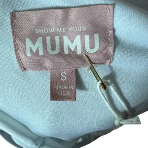NWT Show Me Your Mumu World Tour Christy Mini Dress Mint Blue Travel Size S thumbnail 8
