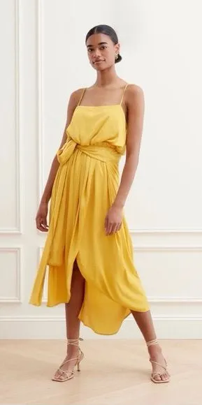 Modern Citizen Mila Layered Tank Dress Marigold Small thumbnail 1