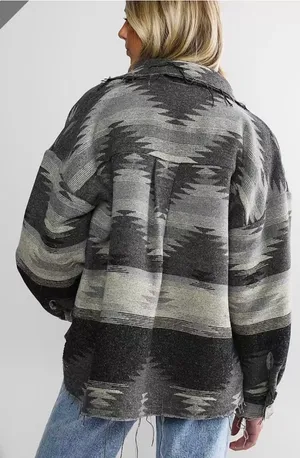 Buckle Aztec Flannel Shacket thumbnail 2