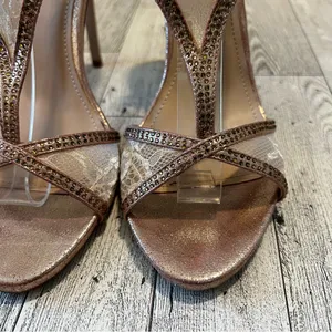 Italina Rose Gold Slingback Heels Lace Size 8.5M Elegant Party formal thumbnail 3
