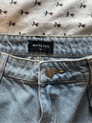 White fox denim skirt thumbnail 3