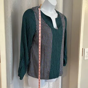 BODEN Green and Navy Printed Split thumbnail 3