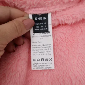 SHEIN Pink Faux Fur Mini Skirt XS Fuzzy Plush Elastic Waist thumbnail 3