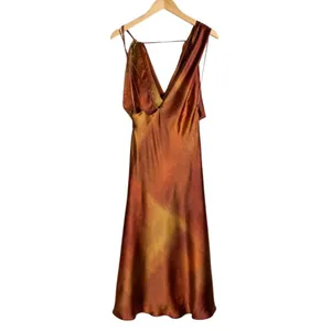 NWT ZARA Drape Satin Midi Dress Sz XS thumbnail 4