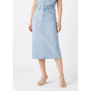 Levi's Denim Dress Women XS Blue NWT Sleeveless Midi Button Front Pockets thumbnail 8