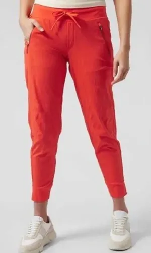 Athleta Neon Orange Trekkie‎ North Jogger Pants thumbnail 1