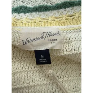 Universal Threads Women’s Crochet Knit Midi Dress Cream Summer Boho Beach Resortwear NWT Size M thumbnail 9