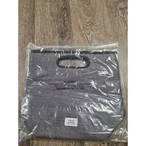 Thirty One GO TO THERMAL LUNCH TOTE Bag In Charcoal crosshatch NEW IN BAG thumbnail 3