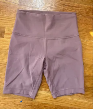 Lululemon Align High-Rise Short 8" Mauve Pink Nulu Yoga Biker Shorts Size 6 thumbnail 1