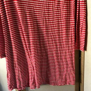 FINAL MARKDOWN GAP Vibrant Red and White Striped t shirt dress medium thumbnail 11
