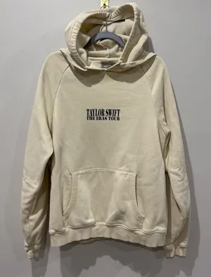 Taylor Swift The Eras Tour Size Medium Hoodie Cream‎ thumbnail 1