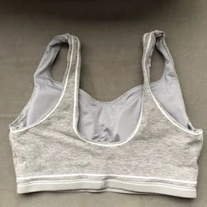 Alo Yoga Alosoft Heart Throb Bra Athletic Heather Grey/White L thumbnail 5