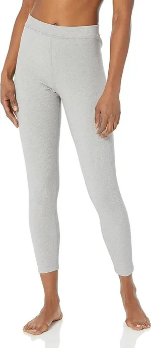 alo yoga ribbed hw 7/8 blissful legging gray ankle XS thumbnail 1