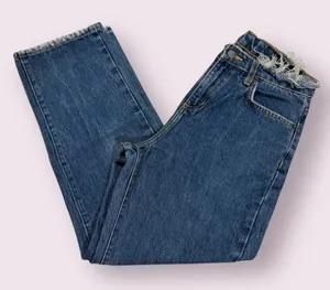 Carmar Frayed Waist High Rise Mom Jeans Size 25 thumbnail 1