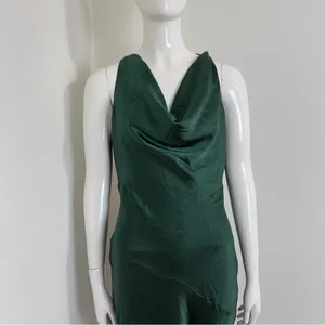 Here Comes The Sun Forest Green Women’s Maxi Dress L – Deep Back, Evening, NWT thumbnail 4