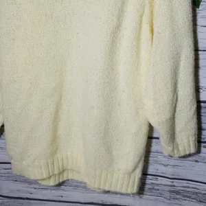 Diane Von Furstenberg high collar cream knit sweater Medium thumbnail 2