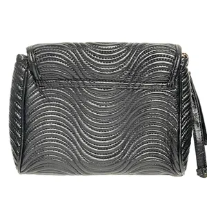 Versace Parfums Faux Leather Gold Tone‎ Black Strap Wristlet Clutch Purse thumbnail 5