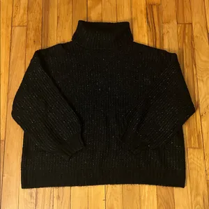 Old Navy Black and White Speckled Sweater thumbnail 3