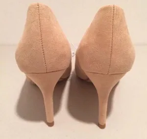 Beige Heels, Size 7W Tan thumbnail 3