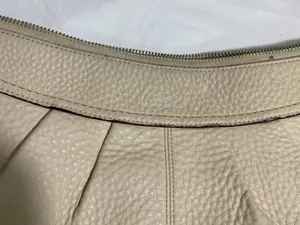 Coach Pebbled Leather Shoulder Bag Cream Ivory Pink Lined Hobo Purse F15064 thumbnail 12