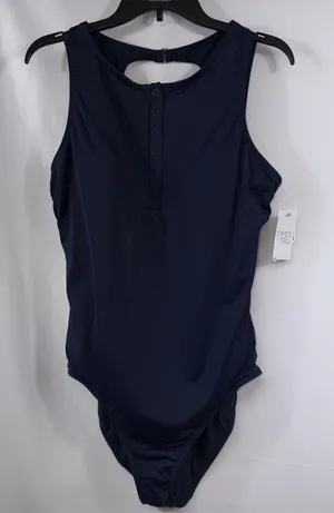 Time and Tru Navy One Piece Swimsuit XL 16-18 NWT thumbnail 1