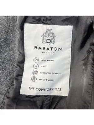 Babaton Connor Button-up Wrap Coat Funnel Neck Size XS Gray Wool-Blend Belted thumbnail 13