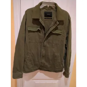 Zara Green Military Style Jacket Size L thumbnail 7