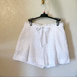 J Crew Eyelet White High Rise Shorts thumbnail 2