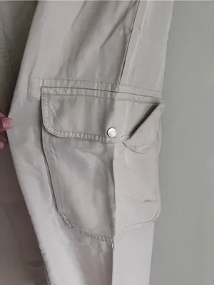 Quince Vintage Wash Tencel Women's Cargo Drawstring Pants Cream Size‎ L thumbnail 4