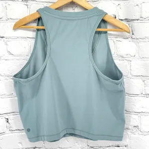 ATHLETA Cropped Tank Top XL Dusty Blue Gym Athleisure Workout thumbnail 2