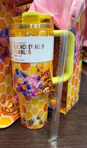 FlowState Winnie the Pooh Stanley Quencher H2.0 40oz Tumbler w/ Handle Lid Straw thumbnail 1
