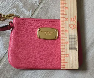 Michael Kors Coral Leather Wristlet with Card Slots thumbnail 11