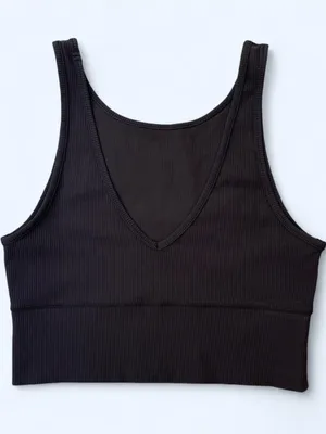 Lululemon Power Pivot Ribbed Crop Tank Top yoga Pilates gym activewear training thumbnail 1