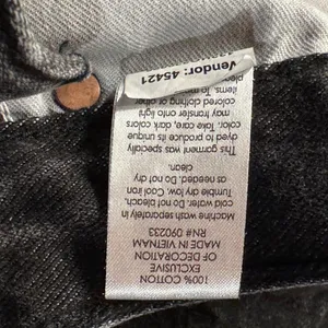 Pacsun SZ 30 Vintage Loose Crop Jeans Button-Fly Hi-Rise Seamed Leg Frayed Black thumbnail 10