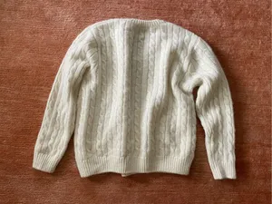 Brandy Melville Cream Cable Knit 90% Llama Wool Oversized Sweater 160/84A thumbnail 7