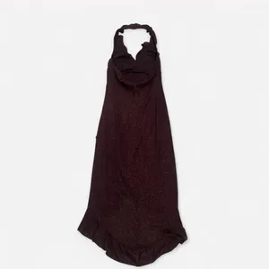 Vintage 90s Y2K Rampage Glitter Halter Ruffle Dress thumbnail 5