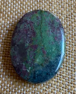 Ruby Zoisite (Anyolite) Drilled Pendant Green thumbnail 1