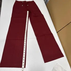 Betabrand Atlantic Pant Wide Leg Dress Pant Yoga Pants S Oxblood Office Business thumbnail 11