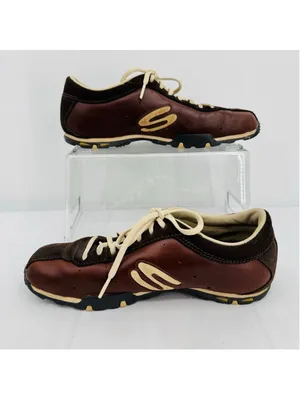 Vtg Y2K Sketchers Sneakers Bowling Shoe Brown Leather Women's 7.5 Retro Grunge thumbnail 7